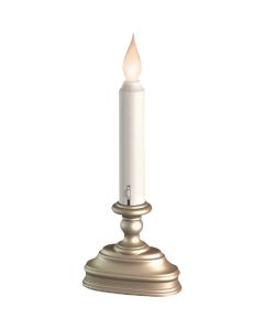 Xodus Standard 4.5 In. W. x 7.5 In. H. x 2 In. D. Pewter LED Battery Operated Candle