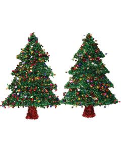 F C Young 18 In. Tinsel Christmas Tree Holiday Decoration