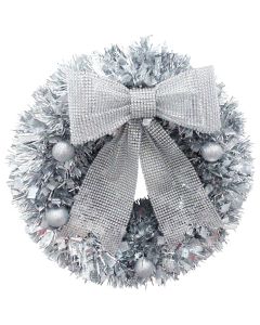 Youngcraft 18 In. Silver Tinsel Wreath