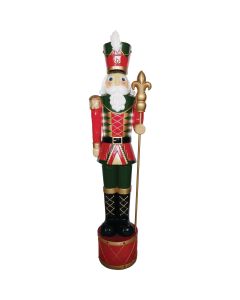 60 In. H. LED Lighted Caucasian Christmas Nutcracker