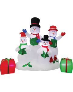 6 Ft. LED Snowman Family Airblown Inflatable