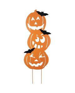 44.49 In. H. Metal Stacked Jack-O-Lantern Halloween Yard Stake