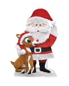 Rudolph 32 In. Incandescent Santa & Rudolph Holiday Figure