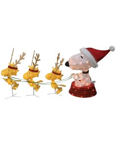 Peanuts 60 In. LED 3D Snoopy & Woodstock Holiday Figure