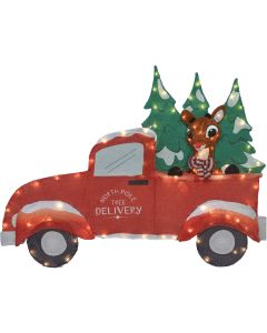 Rudolph 42 In. LED Holiday Truck with Rudolph