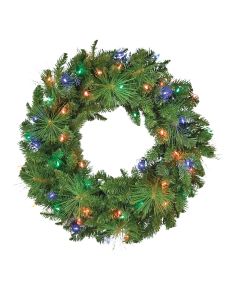 Canyon Road 24 In. 35-Bulb Multi-Color LED Prelit Wreath