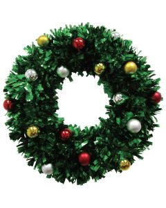 Youngcraft 17 In. Holographic Green Tinsel Wreath