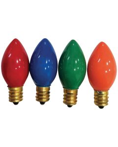 C7 Multi-Color Ceramic 120V Replacement Light Bulb (4-Pack)