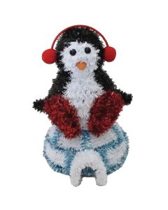 Youngcraft 11 In. Tinsel 3-Dimensional Penguin Holiday Decoration