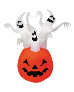 6 Ft. LED 3 Ghosts in a Pumpkin Airblown Inflatable