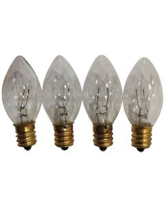 C7 Clear 120V Replacement Light Bulb (4-Pack)