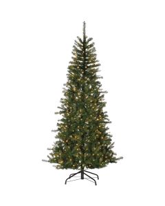 Gerson 7 Ft. Noble Fir 500-Bulb Warm White LED Prelit Artificial Christmas Tree