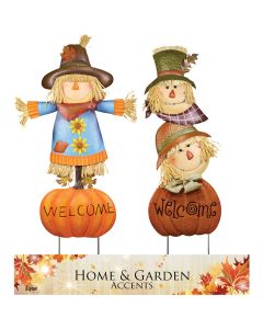 Alpine Harvest Scarecrow Welcome Garden Stake