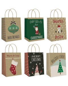 Paper Images Medium Kraft Paper Assorted Gift Bag