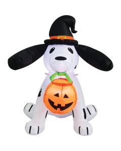 4 Ft. LED Dog with Pumpkin Lantern Airblown Inflatable