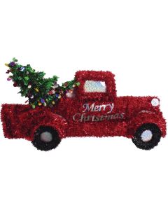 Youngcraft 24 In. x 1.25 In. x 12.5 In. Tinsel Truck Holiday Decoration