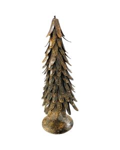 12 In. Gold Wash Metal Christmas Tree