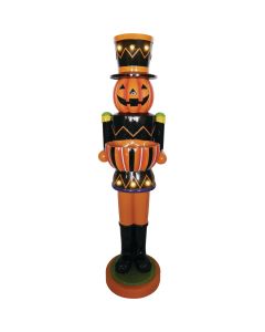 48 In. H. LED Lighted Magnesium Oxide Jack-O-Lantern Halloween Nutcracker