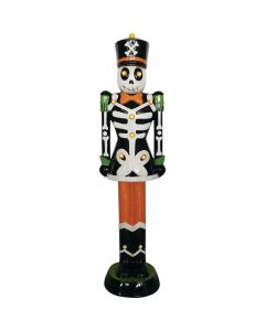 36 In. H. LED Lighted Resin Skeleton Halloween Nutcracker