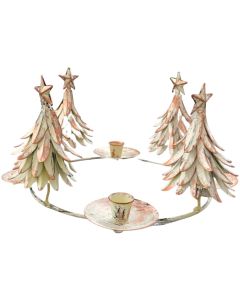 Metal Christmas Tree Candle Taper Holder, Antique