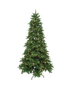 Highland Manor 7.5 Ft. Spruce 500-Bulb Warm White LED Quick Connect Prelit Artificial Christmas Tree