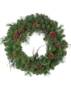 Gerson 30 In. Pine Artificial Wreath with Berries