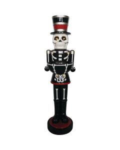 48 In. H. LED Lighted Magnesium Oxide Skeleton Halloween Nutcracker