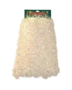 Youngcraft 10 Ft. Iridescent Tiara with Snowblush Needle Tinsel Garland