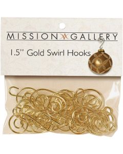 Gerson 1-1/2 In. Gold Swirl Ornament Hooks (24-Pack)