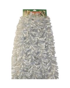 Youngcraft 10 Ft. White, Silver, & Snowstorm Tinsel Garland