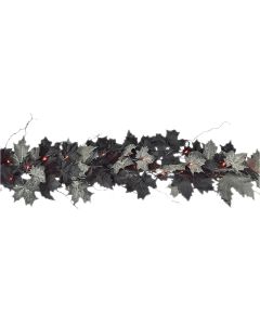 Preston Manor 6 Ft. Prelit LED Maple Leaves & Willow Halloween Garland