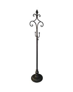 28 In. Telescoping Metal Black Wreath Hanger