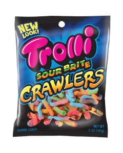 Trolli Sour Brite Crawlers Assorted Sour Fruit Flavors 5 Oz. Gummi Worms