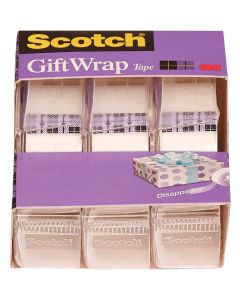 3M Scotch 3/4 In. x 300 In. Gift-Wrap Transparent Tape (3-Pack)