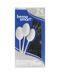 Home Smart Heavy Duty Plastic Spoons (24-Piece)