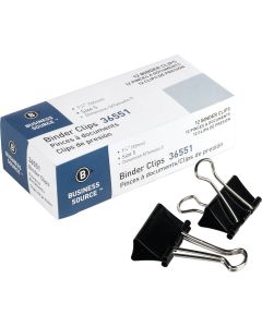 Business Source 1.25 In. W. Medium Binder Clips (12-Pack)