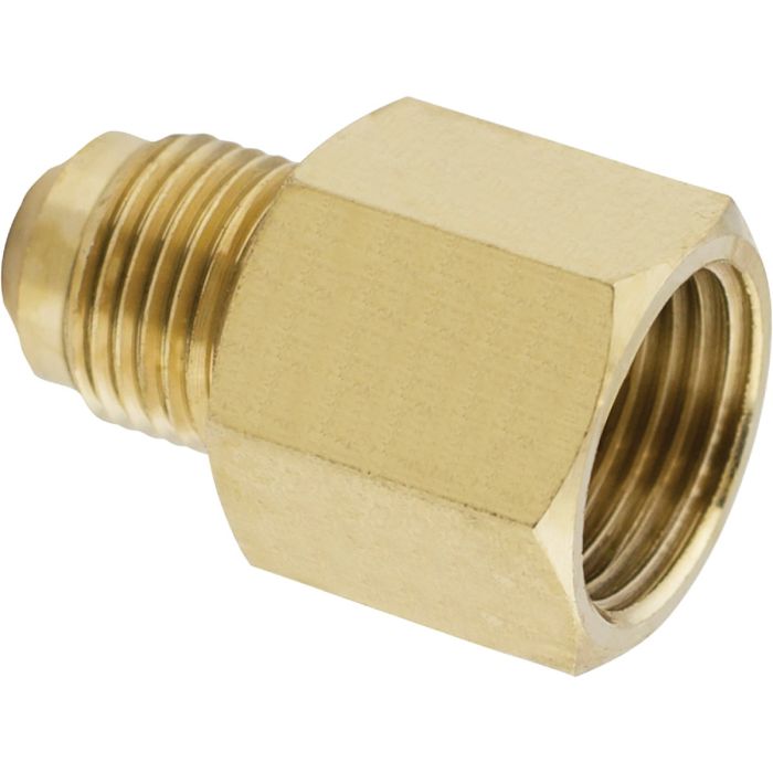 Lasco 1/2 In. F x 3/8 In. M Brass Flare Adapter