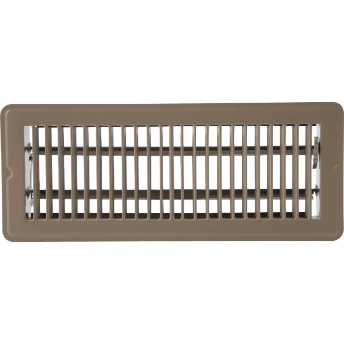 Home Impressions 4 In. x 12 In. Brown Steel Floor Register