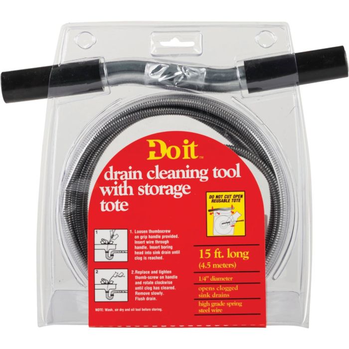 Do it 1/4 In. x 15 Ft. Galvanized Steel Wire Cleanout Drain Auger