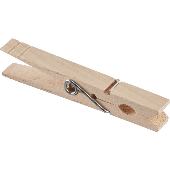 Whitmor Spring Hardwood Clothespins (100-Pack)