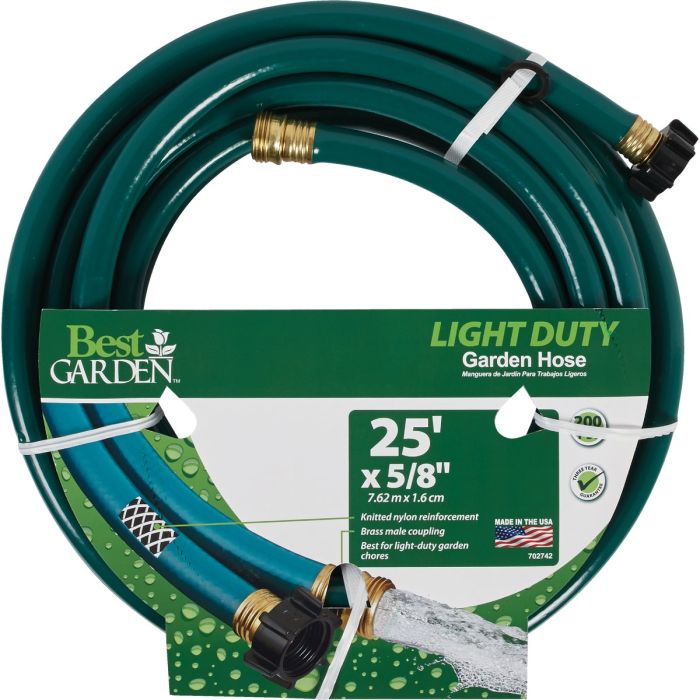 Best Garden 5/8 In. Dia. x 25 Ft. L. Light-Duty Garden Hose