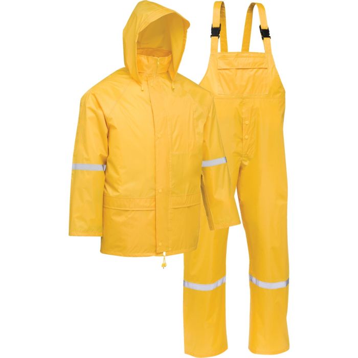 Boss Large 3-Piece Yellow Polyester Rain Suit