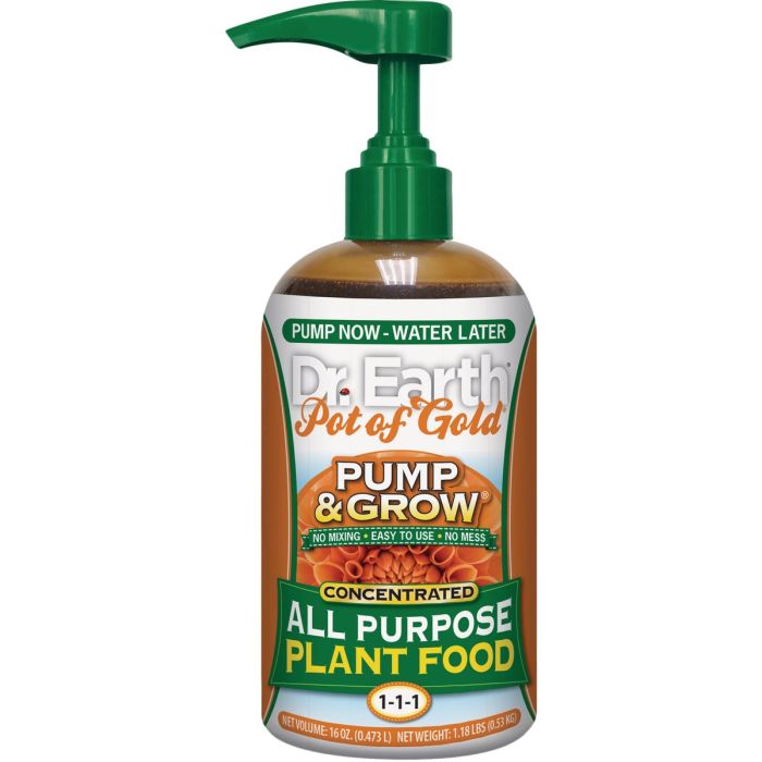 Dr. Earth Pump & Grow Pure Gold 16 Oz. 1-1-1 All Purpose Plant Food