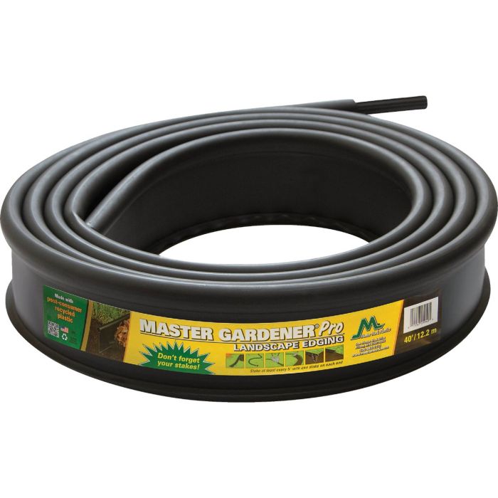 Master Mark Master Gardener Pro Contractor 5 In. H. x 20 Ft. L. Black Recycled Plastic Lawn Edging