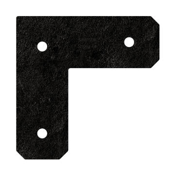 Image of Simpson Strong-Tie APVL4 Outdoor Accents® Avant Collection™ ZMAX®, Black Powder-Coated L Strap for 4x4