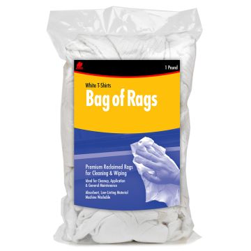 1lb Buffalo White Tee Shirt Rags