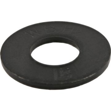 1/4" Black Flat Washer Coated 