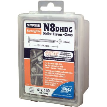 Simpson Strong-Tie 8d x 1-1/2 In. 10 ga Hot Dipped Galvanized Joist Nails (150-Count, 1 Lb.)