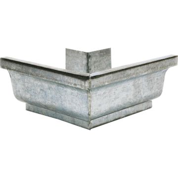 Amerimax 4 In. Galvanized Steel Miter K-Style Gutter Outside Corner