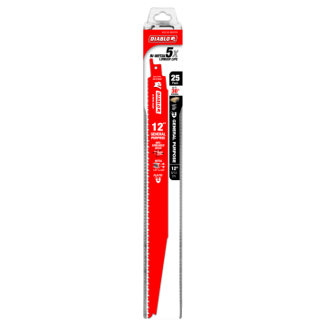 Diablo Tools 12" 8/14TPI Bi-Metal Reciprocating Saw Blades for General Purpose Cuts 25-pack